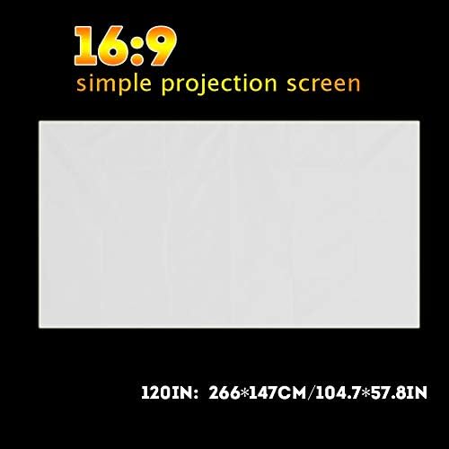 Liruxun 1PC траен проucирен екран преносен екран за преносен проекција на проекторот за завеси за -иномски екрани за кино -кино