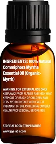 Органско масло MyRRH за кожа и органско розово гераниум масло за сет на кожа - чисто терапевтско одделение за есенцијални масла - 2x0,34