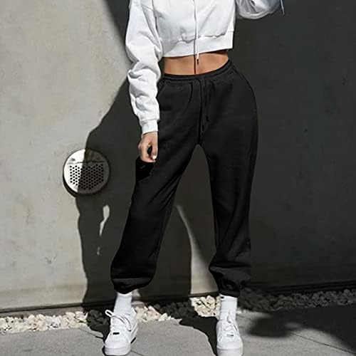 Женски џемпери со високи половини плус големина влечење топло тренингот панталони салата за атлетски вклопуваат џогер активна облека
