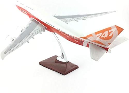 45-47см Боинг 747-8 Метална база и модел на смола модел на авиони модел на роденденски подарок за возрасни украси