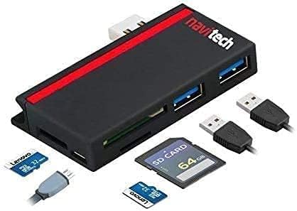 Navitech 2 во 1 лаптоп/таблет USB 3.0/2.0 HUB адаптер/Micro USB влез со SD/Micro SD картички компатибилен со MSI GP76 LEOPARD 10UE-022 17.3