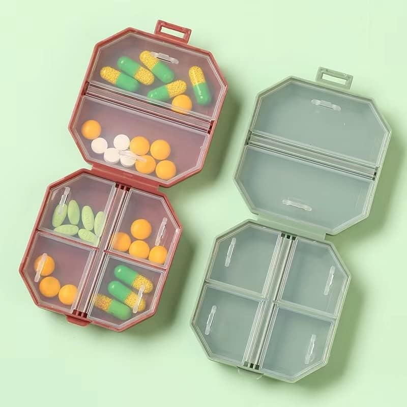 3 пакувања пилула кутија водоотпорна преносна мини неделна таблета кутија 6 одделни поделени за чанти за џебни патувања за лекови за лекови витамини
