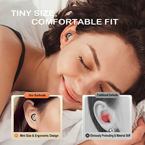 Houlyn Sleep Earbuds Невидливиот Bluetooth за спиење најмали пупки мали мини странични спиење безжични скриени слушалки мали