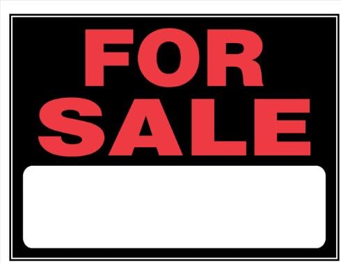 Хилман 840028 за продажба знак со простор за пополнување, црна и црвена пластика, 15x19 инчи 1-знак