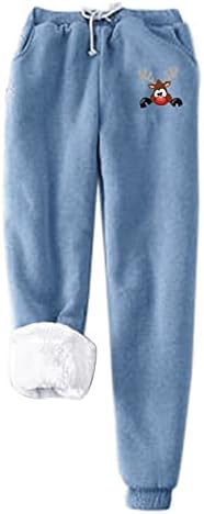 Зимски џогери за жени Божиќ, тинејџерска девојка Шерпа наредени џемпери за џемпери панталони ирваси дневни панталони активна облека