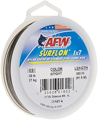 Американска жица за риболов сурфлон најлон обложена 1x7 жица водач на не'рѓосувачки челик