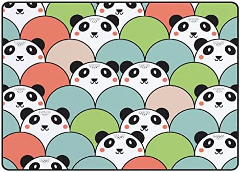 Ползи во затворен тепих игра душек симпатична панда шарена за дневна соба спална соба едукативна расадник под подрачје килими 60х39 во
