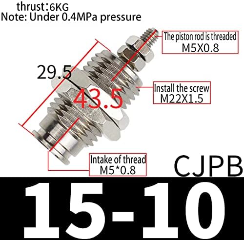 C j P B PIN PIN CYLINDER SPRINGER RETRONT PANEL MONT TYPE MICROCLE S M TYPE PNEUMATIC CYLINDER CJPB4-5 CJPB6-5 CJPB6-15-B CJPB10-15 1PCS