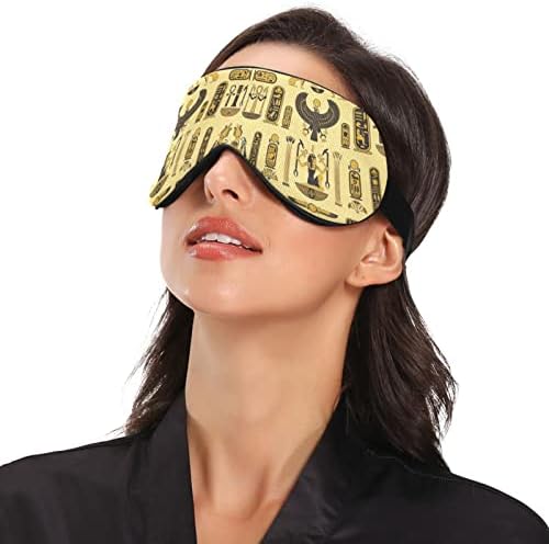 Унисекс спиење маска за очи Антички-египетско-фараох-сигил ноќ за спиење маска за удобно око за очи за спиење