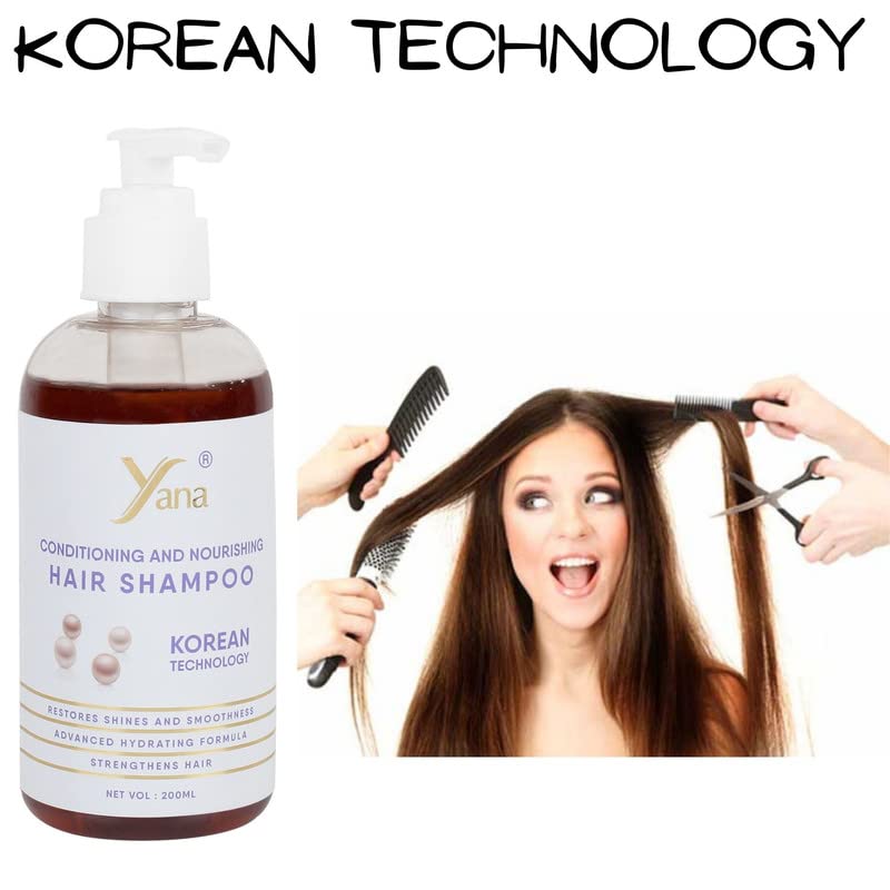 Јана шампон за коса со корејска технологија природен шампон за раст на косата на жените