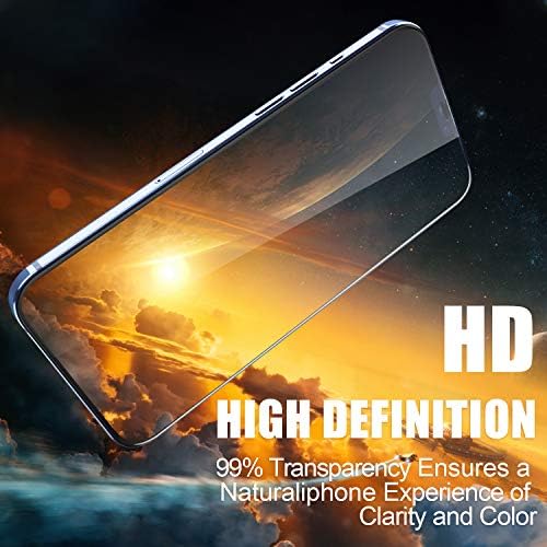 iPhone 12 Pro Max HD Заштитник На Екран Со Чисто Калено Стакло + Заштитници На Објективот На Фотоапаратот Од Boolim[2+2 Пакет], 9H