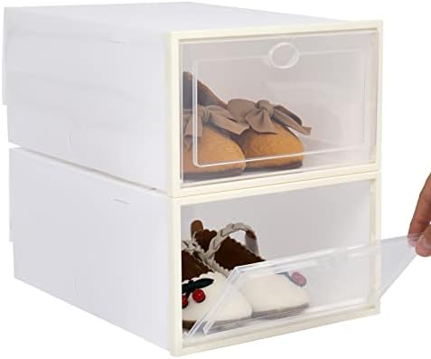 Кутии за чевли чиста пластика за стабилна, организатор на чевли за плакарот, организатор за складирање на чевли, кутии за складирање
