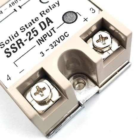 Fainwan 2PCS SSR-25DA Solid State Relay Ente Faste Semi-Conductor Relay input 3-32V DC излез 24-380V AC за алатка за контролор