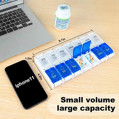 Пинзе Неделен Пилула Организатор: Пилула Организатор 2 Пати На Ден Пренослив Патување Пилула Организатор Пилула Кутија 7 Ден Часот