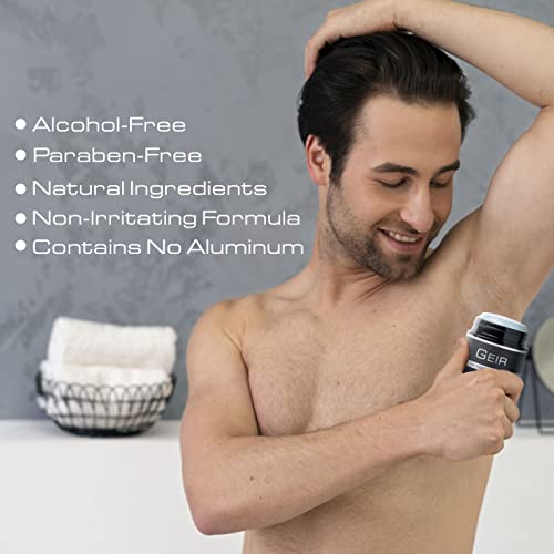 Geir ness Men Desodorant - алкохол и алуминиум без дезодоранс - заштита на мирис за чувствителна кожа - светло и долготраен ладен и чист мирис