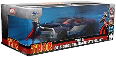ModelToyCars 2015 Dodge Challenger SRT Hellcat w/ Thor Diecast Figure - Jada Toys 32186 - 1/24 Scale Diecast Car