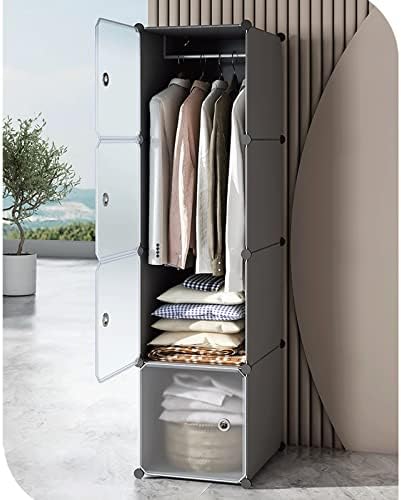 Томјеус пластична гардероба преносен плакарот гардероба спална соба за складирање на армар за складирање на простор за брзо склопување
