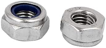 X-Gree M10 x 1,5 mm 304 не'рѓосувачки челик најлок најлон вметнете хексадецимален орев за заклучување 10 парчиња (M10 x 1,5 mm 304