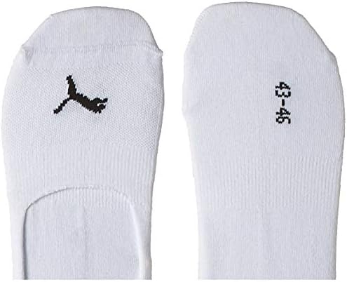 Пума Менс 2 пар стапала за подножје чорапи со силиконски потпетици зафаќа 9-11 унисекс бело