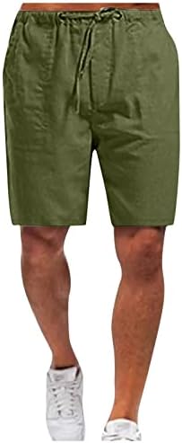 Ymosrh фустани шорцеви за мажи панталони удобен квалитет мека џеб цврста боја шорцеви машки товар
