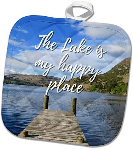 3drose Сликата на езерото со текст на езерото е моето среќно место - постери