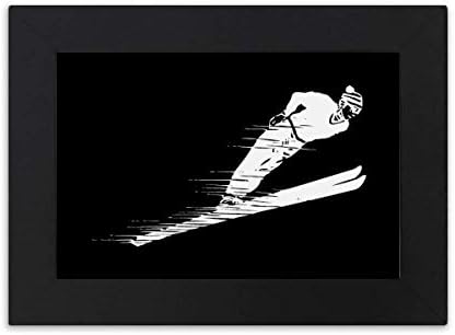 DiyThinker Зимски спорт Скијање шема илустрација десктоп фото рамка украси слика уметност сликарство подарок