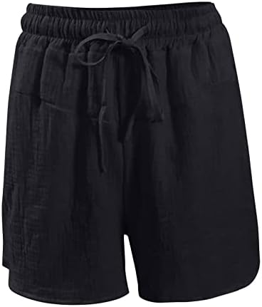 iyyvv излегува панталони жени џебови меки основни опремени полиестерски шорцеви култури летни цврсти панталони во боја