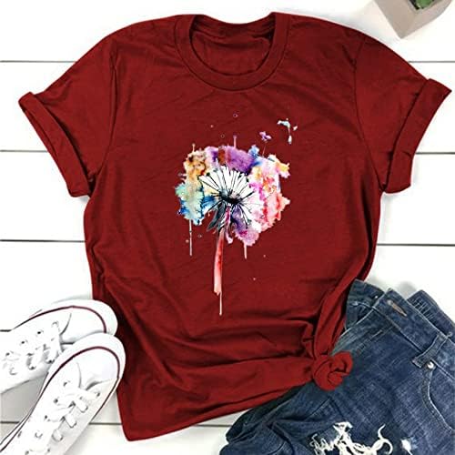 Кошула за жени модна смешна маица за печатење за жени симпатична гранка леопард кошули Семејни блузи подароци женски врвови