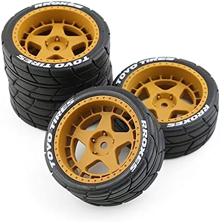 Lichifit 4PCS/1SET Drift Wheel Hub Tire RC гуми за HPI за Kyosho за Tamiya 1: 10WRC TT02 XV01 RC Делови за надградба на модификација на