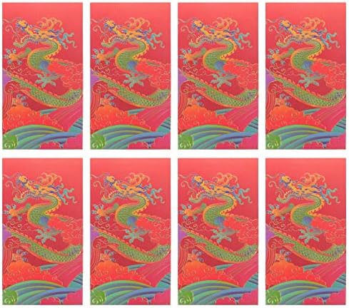 АБУФАН 8 парчиња Кинески Црвени Пликови Хонгбао 2021 Кинеска Нова Година Среќни Џебови За Пари 2021 Пликови За Подароци За Среќни Пари