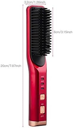 SBSNH за полнење на косата за полнење на железо за контрола на температурата на железо Електрична четка за четка за четка за чешел за виткање, стилизирање на фризура з