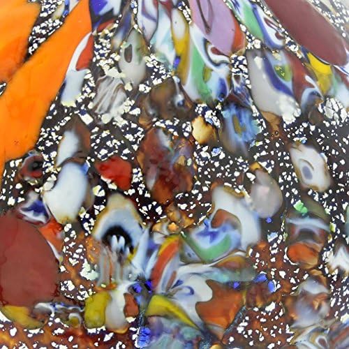 Glassofvenice Murano Glass Millefiori сребрена фолија Божиќен украс