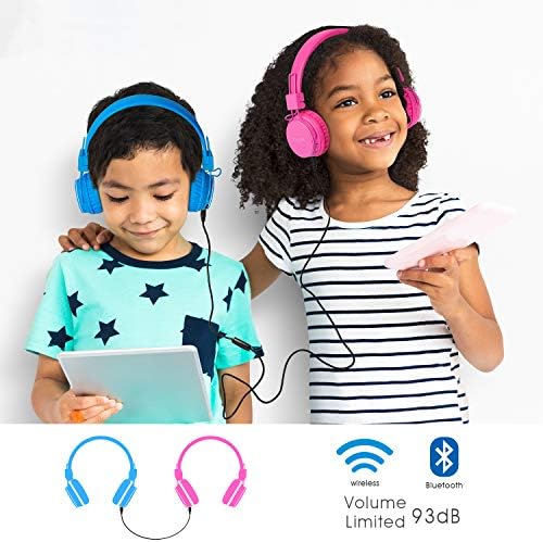 Деца Bluetooth Слушалки Преклопен Волумен Ограничување На Безжичен/Жичен Стерео На УВО HD Слушалки СО SD Картичка FM Радио Во Линија
