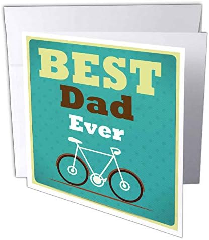 3drose Најдобар Татко Некогаш Со Велосипед Графички-Честитка, 6 x 6, Еден