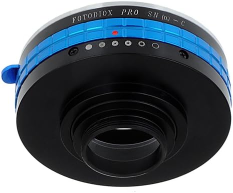 Адаптерот за монтирање на леќи Fotodiox Pro компатибилен со леќите на Sony A-Mount и Minolta AF до камерите на C-MOUNT