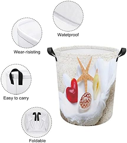 Кошница за перење FODUODUO 3Д поглед на алиштата за перење со рачки што може да се преклопи со валкана облека за складирање