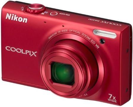 Nikon Coolpix S6100 16 MP дигитална камера со 7x Nikkor со широк агол на оптички зумирање и 3-инчен LCD на допир-панел