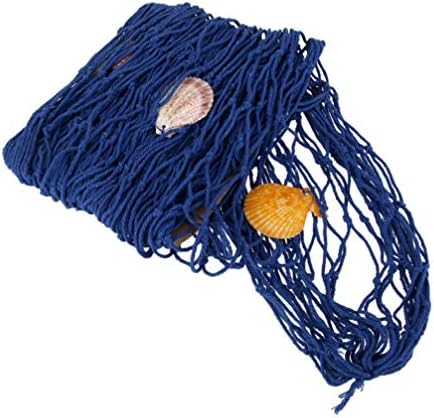 Sewacc Home Decor Decorative Fish Net со школки Медитерански стил Наутички риболов нето wallид декор сина риболов мрежа што
