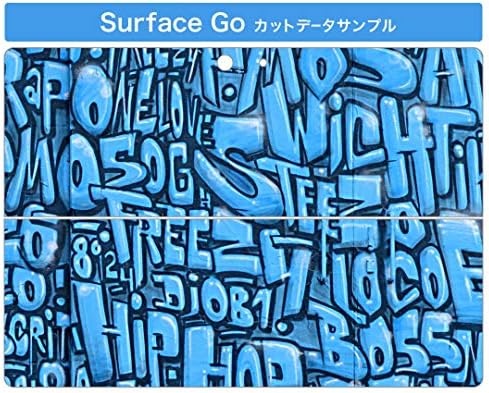 Покрив за декларации на igsticker за Microsoft Surface Go/Go 2 Ултра тенки заштитнички налепници на телото 0088802 Зелена сина текст