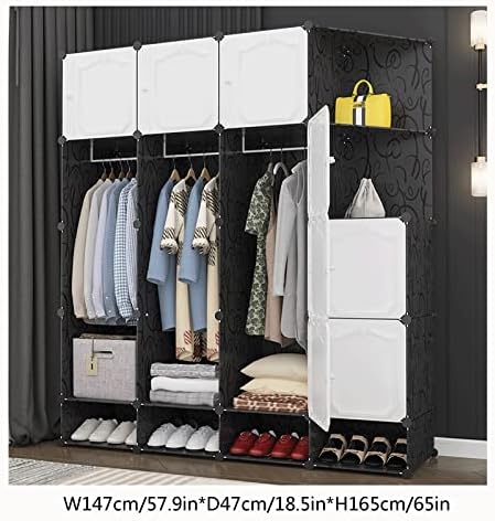 FACMAS преносен складирање гардероба гардероба преносна висечка гардероба комбинација гардероба модуларна кабинета книга играчки