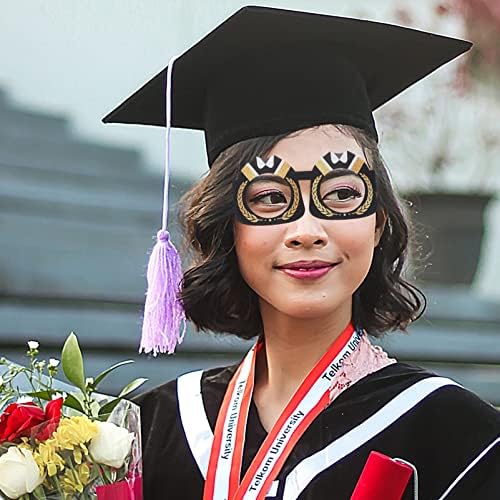Didiseaon 12 парчиња дипломирање на очила за очила Декорација на сјај класа од 2023 година со фото штанд реквизити на рамка за рамка за очила