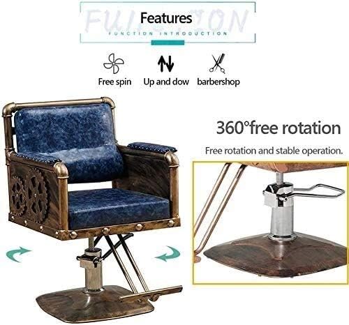 Убавина шампон стол за столче хидрауличко столче, вртливиот бербер стол, хидрауличен 360 ° вртење на висина за вртење на висина за прилагодување