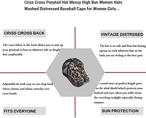 Criss Cross Cross Ponytail капа измиена потресена мрежа женска бејзбол капа тато капа коњче капа за жени