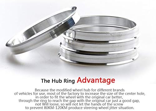 Центрични прстени со алуминиумски алуминиумски центри 106 до 78,1, сет од 4 - перформанси Spigot Hubrings се вклопуваат во центарот за возила од 78,1 mm и центарот за тркала од 106м?