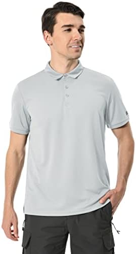 Пионерски камп голф Поло кошули за мажи влага за губење брза суво решетка кошула со кратки ракави за мажи, тенис обична кошула