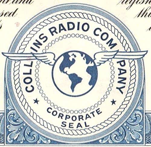 1965 врвен уметнички деко винџоа Колинс радио берза сертификат! Воена и воздушна комуникација на WW2! Купете 2 и 2 -ри бродови