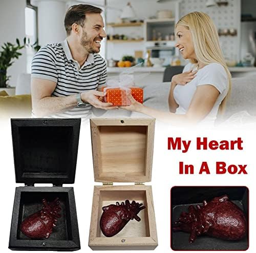3Д Моето Срце Во Кутија Рачно Изработена Врежана Форма На Срце Дрвена Кутија За Подароци За Љубовниците Денот На Вљубените Роденденски