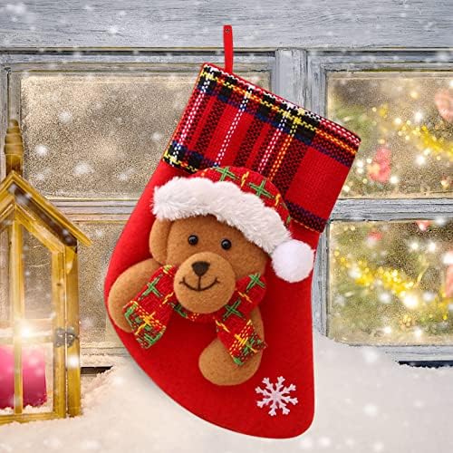 Божиќни украси 2021 Персонализирани Божиќни украси Персонализирани Божиќни украси 2021 Божиќни чорапи Подарок торба мала бутик бонбона декорација