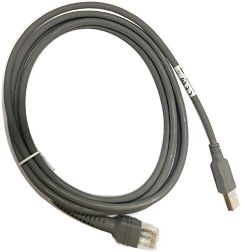Obејкобспартс USB кабел 6 стапки за симбол баркод скенер LS2208 LS2208AP LS4208 LS1203 LS4328 LS9208 CBA-U01-S07ZAR
