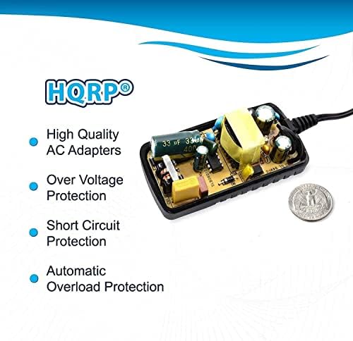 HQRP AC адаптер компатибилен со Horizon Fitness B600 RC30 RC40 B701 кабел за напојување со велосипед [UL наведен] + Адаптер за приклучок за